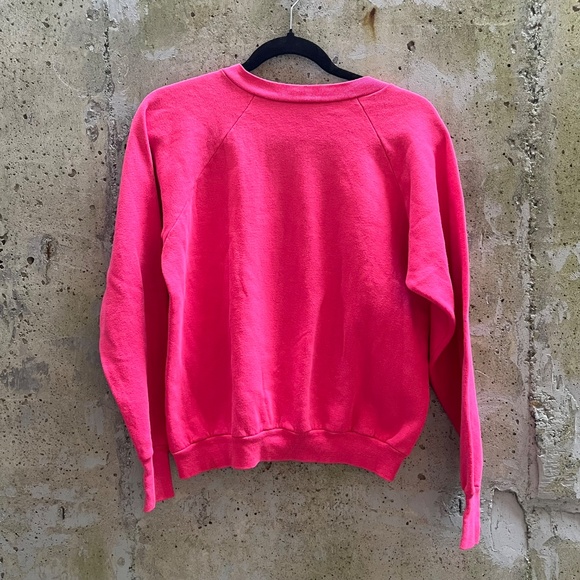 Vintage Yosemite Kid's Pullover Sweatshirt, 1980s, Hot Pink, Size L - Picture 3 of 10